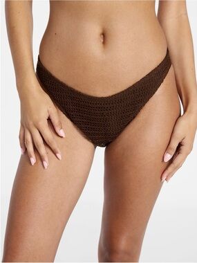 No Boundaries Brown Crochet Bikini Bottom